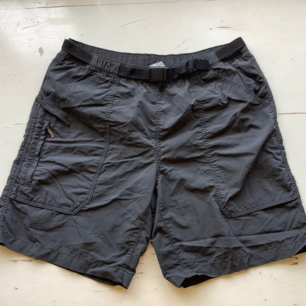 Eddie Bauer Charcoal Gray Elastic Waist Swim Trunks Large